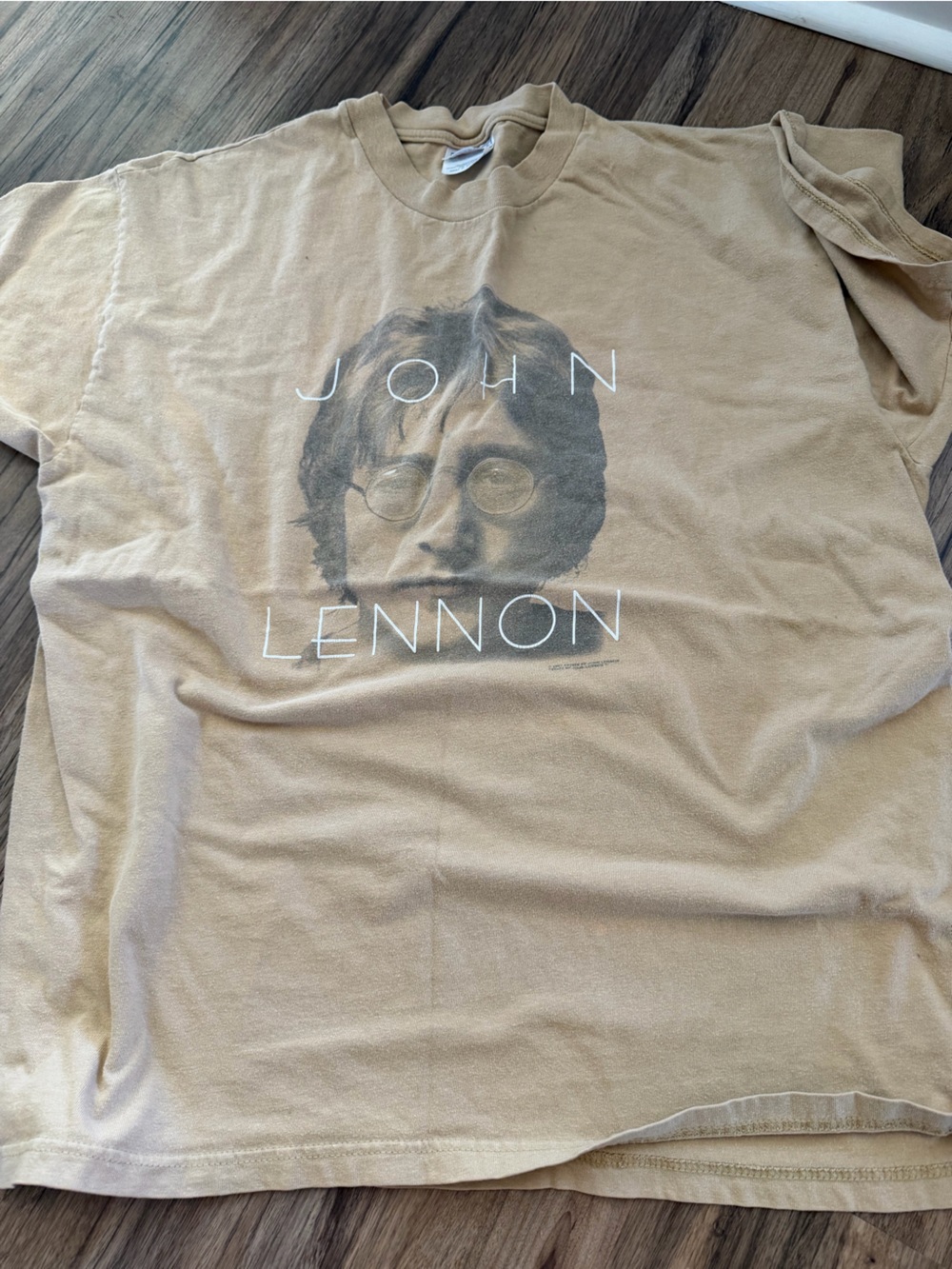 Hanes Men's Tan John Lennon Graphic Tee